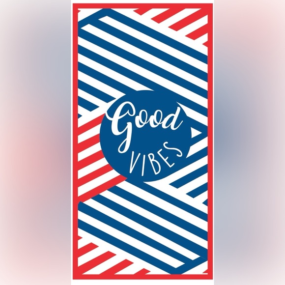 BeachTech Good Vibes Microfiber Beach Towel - Quick dry towel - Picture 1 of 7